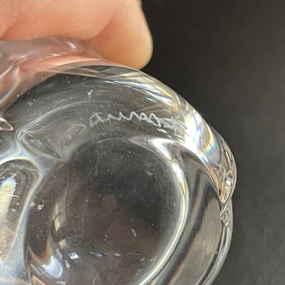 Exquisite Vintage 60s signed Daum France small crystal vase - Rare - Picture 7 of 8